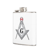 カナダのフリーメーソンロッジ フラスク (左)