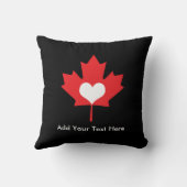 カナダのプライド- I愛カナダのカエデの葉 クッション (裏面)