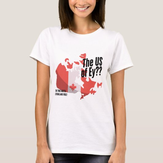 カナダのプライドTシャツ面白い カナダマップ抗議 Tシャツ (正面)