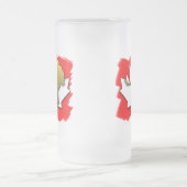 カナダのホッケーの金ゴールド フロストグラスビールジョッキ (中央)