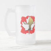 カナダのホッケーの金ゴールド フロストグラスビールジョッキ (左)