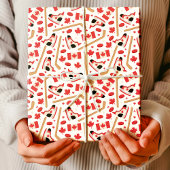 カナダのホッケーをテーマにした ラッピングペーパー