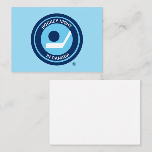 カナダのホッケーナイトレトロロゴ ノートカード (正面/裏面)