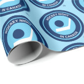 カナダのホッケーナイトレトロロゴ ラッピングペーパー (ロールコーナー)