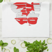 カナダのホッケーマップの本拠地 キッチンタオル (折り畳み)