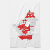 カナダのホッケーマップの本拠地 キッチンタオル (縦)