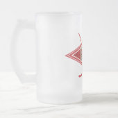 カナダのホッケー国旗のロゴ フロストグラスビールジョッキ (左)