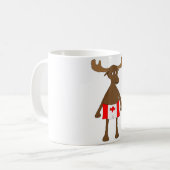 カナダのボクサーの不足分のアメリカヘラジカ コーヒーマグカップ (正面左)