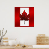 カナダのポスターカナダ国旗のお土産プリント&ギフト ポスター (キッチン)