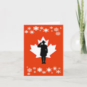 カナダのマウント警察のスノーフレークのクリスマスカード カード (正面)