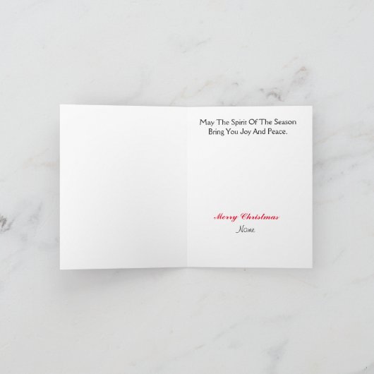 カナダのマウント警察のスノーフレークのクリスマスカード カード (内部)