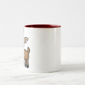 カナダのマグからのかわいい漫画チョコレートアメリカヘラジカ ツートーンマグカップ (中央)