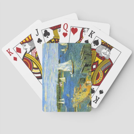 カナダのマホーン湾のセーリングボート トランプ (裏面)