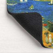 カナダのマホーン湾のセーリングボート マウスパッド (コーナー)