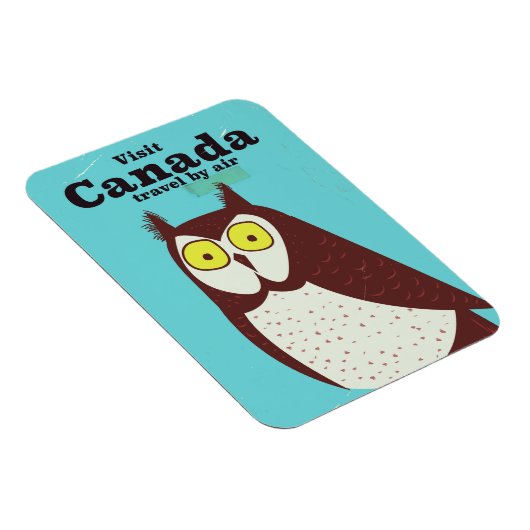 カナダのミミズクのポスターを訪ねて マグネット (右側)