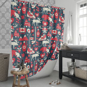 カナダのムースカナダのアイコン シャワーカーテン