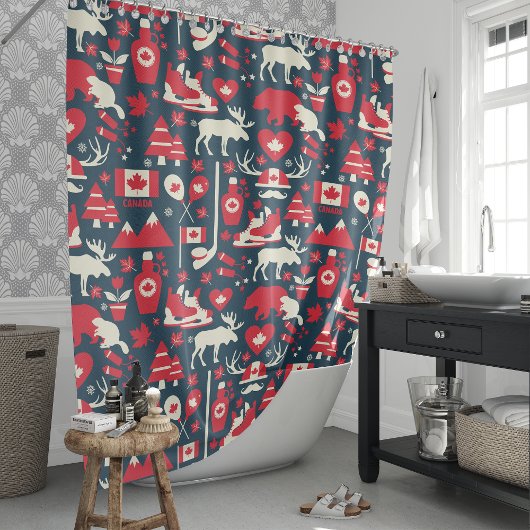 カナダのムースカナダのアイコン シャワーカーテン