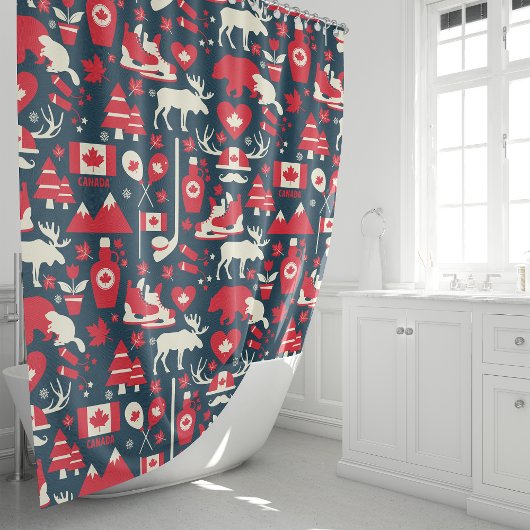 カナダのムースカナダのアイコン シャワーカーテン