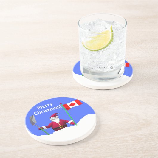 カナダのメリークリスマスサンタ コースター (側面)