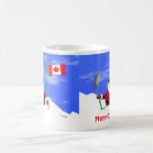 カナダのメリークリスマスサンタ コーヒーマグカップ (中央)
