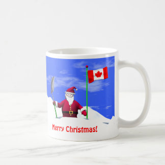 カナダのメリークリスマスサンタ コーヒーマグカップ