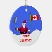 カナダのメリークリスマスサンタ セラミックオーナメント (右)