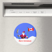 カナダのメリークリスマスサンタ マグネット (インサイチュ (食洗機))