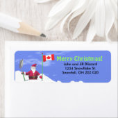 カナダのメリークリスマスサンタ ラベル (インサイチュ)