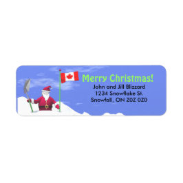 カナダのメリークリスマスサンタ ラベル