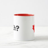 カナダのメープルの葉を笑顔にするえっ?マグ マグカップ (中央)