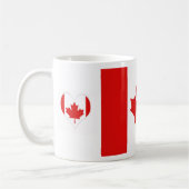カナダのメープルリーフ国旗 コーヒーマグカップ (左)