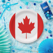 カナダのメープルリーフ国旗 ペーパープレート (パーティー)