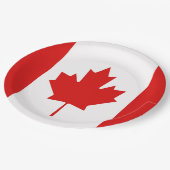 カナダのメープルリーフ国旗 ペーパープレート (アングル)