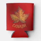 カナダのメープルリーフ缶クーラー パーソナライズギフト 缶クーラー (正面)