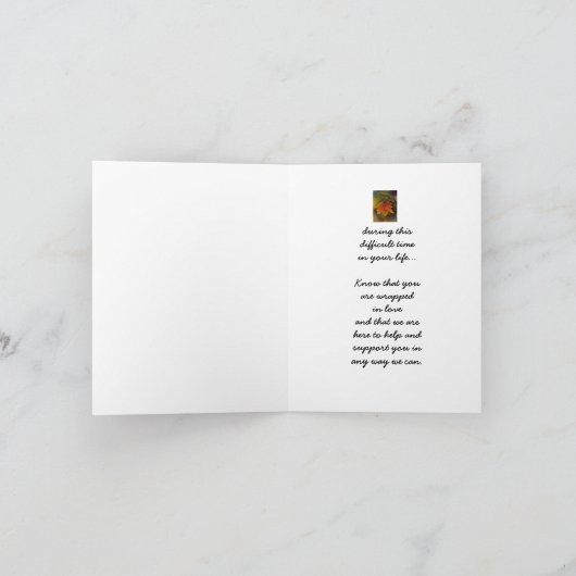 カナダのメープルリーフ あなたのことを想う カード (内部)