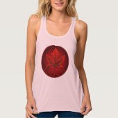 カナダのメープルリーフTシャツ レディース タンクトップ (正面)