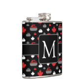 カナダのモノグラムが付いているカールの石のフラスコ フラスク (右)