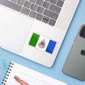 カナダのユーコン準州の旗 シール (ノートパソコンとiPhone)