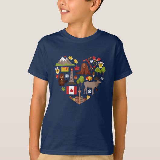 カナダのラブシャツとジャケット Tシャツ (正面)