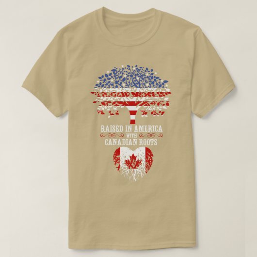 カナダのルーツでアメリカで育つ Tシャツ (デザイン正面)
