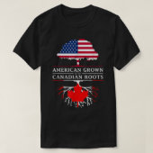 カナダのルーツで栽培されたアメリカ人カナダ Tシャツ (デザイン正面)