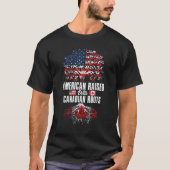 カナダのルーツで育ったアメリカ人カナダアメリカ Tシャツ (正面)
