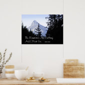 カナダのロッキー山脈と有名な引用文 ポスター (キッチン)