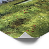 カナダのロッキー山脈の水彩の春 ポスター (角)