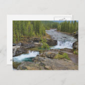 カナダのロッキー山脈の滝 ポストカード (正面/裏面)