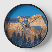 カナダのロッキー山脈のWaputik山脈 壁時計 (正面)