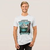 カナダのロッキー登山家 山の冒険 トライブレンドＴシャツ (正面全面)