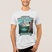 カナダのロッキー登山家 山の冒険 トライブレンドＴシャツ (正面)