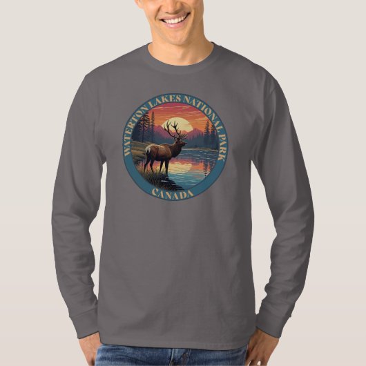 カナダのワータートン・レイクス国立公園 Tシャツ (正面)