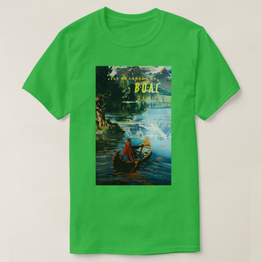 カナダのヴィンテージ旅行ポスター Tシャツ (デザイン正面)